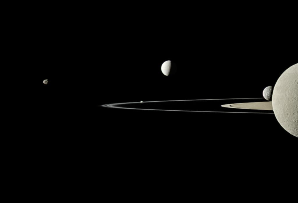 Saturn and itss moons
