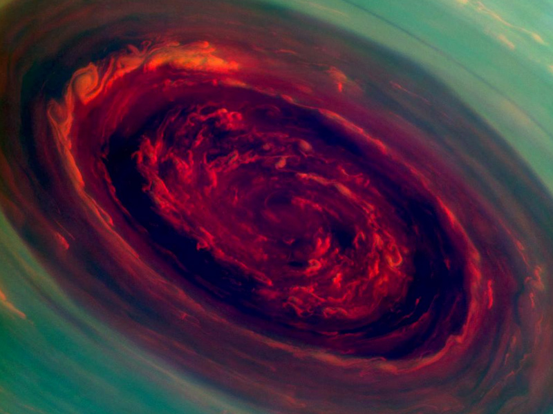Saturn’s Rosy Storm