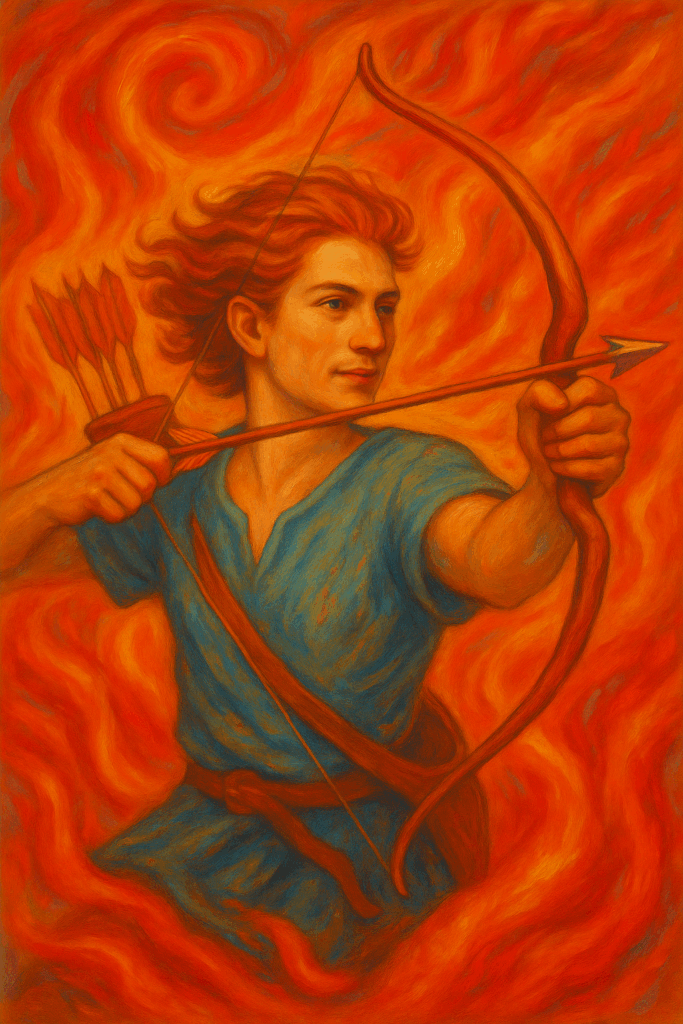 the archer Sagittarius: fire sign