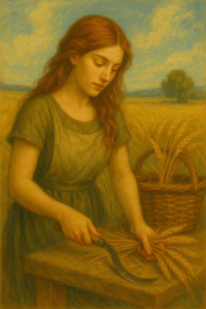 virgo woman in the field